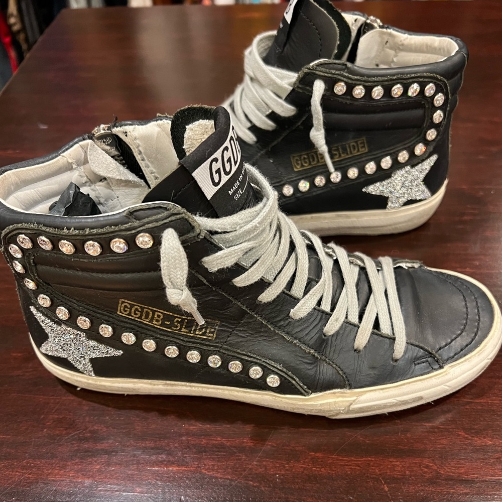 Golden Goose Swarovski Crystal slides🦄